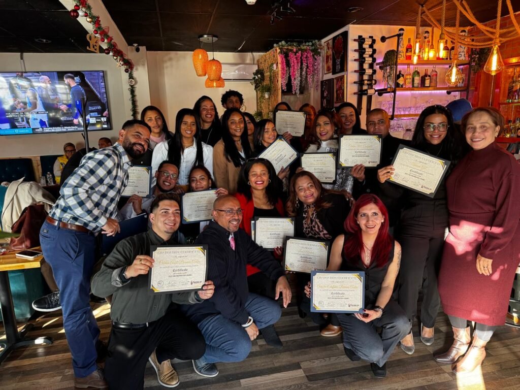 Tax preparation course graduation group